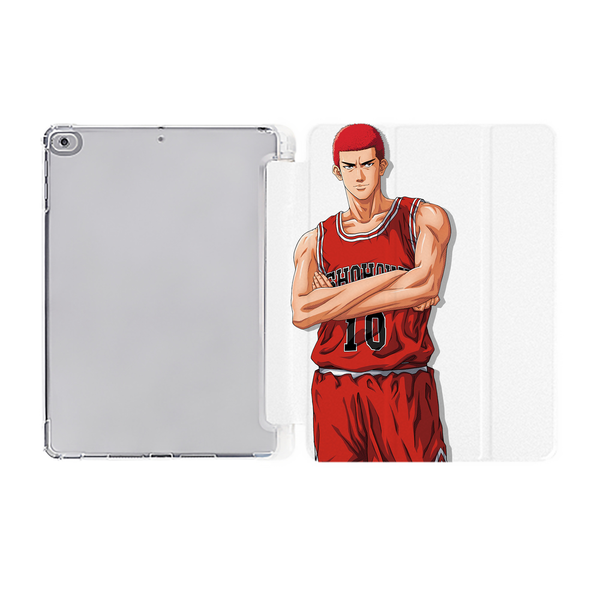 （画像用） SLAM DUNK／スラムダンク IPad ケース ペン収納付き 三つ折りスタンド PUレザー×シリコン 対応機種9.5/10.5/10.9インチ